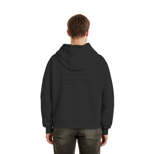 normal isn‘t made for us - Fluffy Boxcut Hoodie